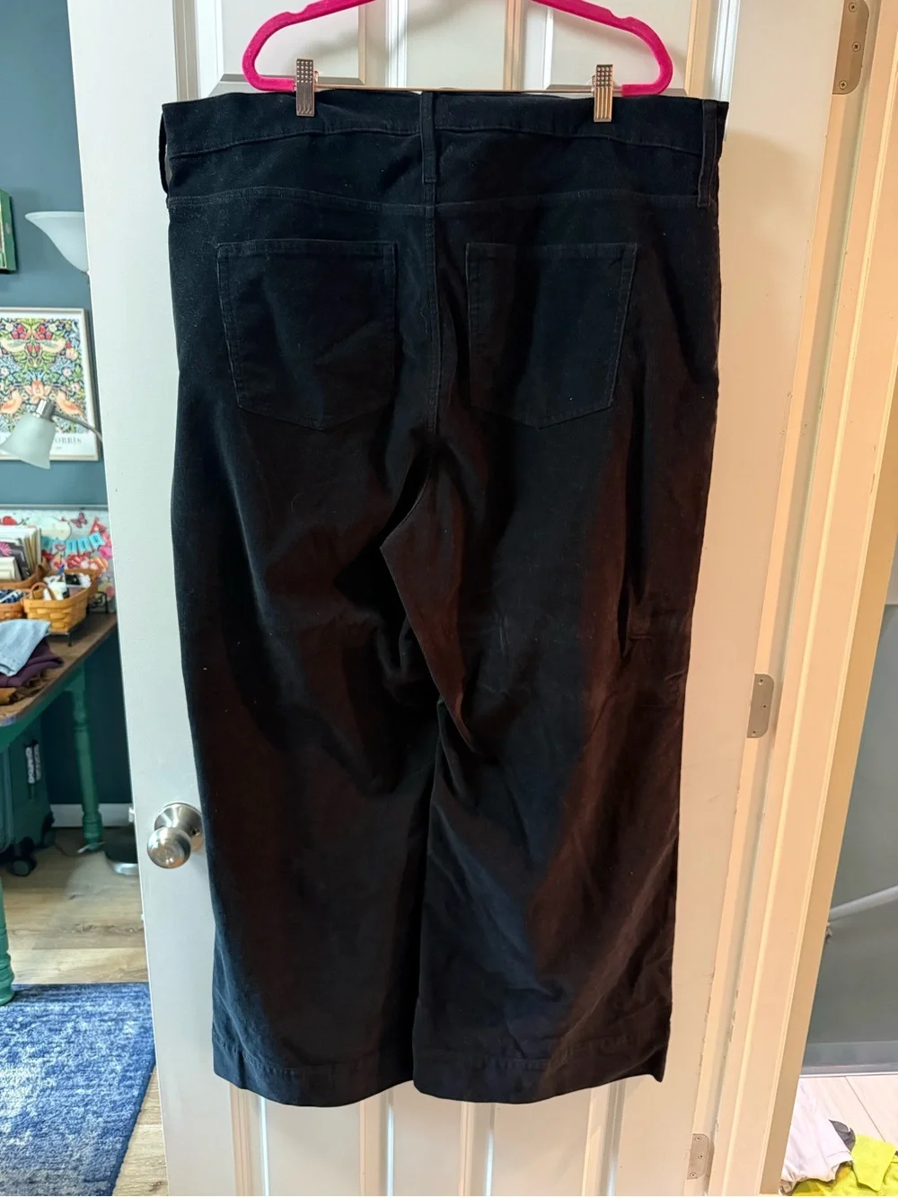J. Crew Black Wide-Leg Corduroy Jeans